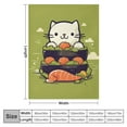 thumbnail image 4 of COMIO  Sushi and Ramen Blanket Japanese Food Throw Blanket Cute Cartoon Sushi Themed Throw for Couch Sofa Bedroom Sushi Ramen Stuff Gift, 4 of 6