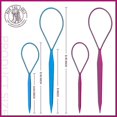 thumbnail image 2 of Pairs Hair Tail Tools, Hair Braid Accessories Ponytail Maker, French Braid Tool Loop For Hair Style, 4pcs, 2 Colors, 2 of 5