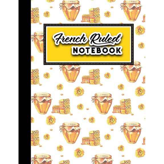 French Ruled Notebook: French Ruled Notebook : Seyes Grid Paper, Seyes Ruled Paper, 8.5" x 11", 200 pages (Series #50) (Paperback)