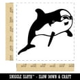 thumbnail image 2 of Curious Dolphin Self-Inking Rubber Stamp Ink Stamper - Red Ink - Large 1-1/2 Inch, 2 of 7