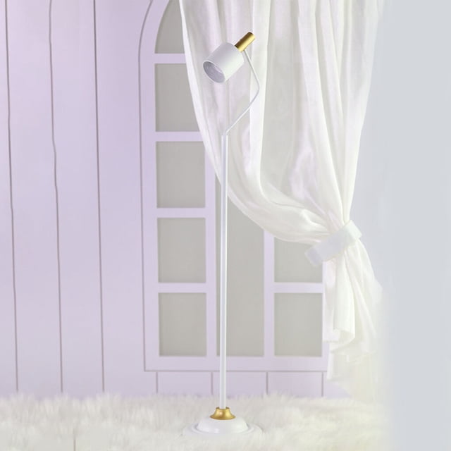 1/6 Action Figure Floor Lamp Exquisite Doll Ornament Decorating Accessory Miniature DIY 1:6 Scale Scene Decor Room Adorn Model Black Golden