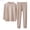 Beige, variant on Boys Thermal Underwear Long Sleeve Top And Pants Winter Base Layer Loungewear For Kids High Neck Warm Comfy Outfit 7-8 Years