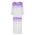 thumbnail image 3 of TIMIFIS Ensembles de Pyjama pour Femmes 2 Pcs - Pyjamas de la Saint-Valentin pour Femmes - Ensembles de Pyjamas pour Dames Manches Longues Col Rond Haut et Pantalon Ensembles de Détente, 3 of 3