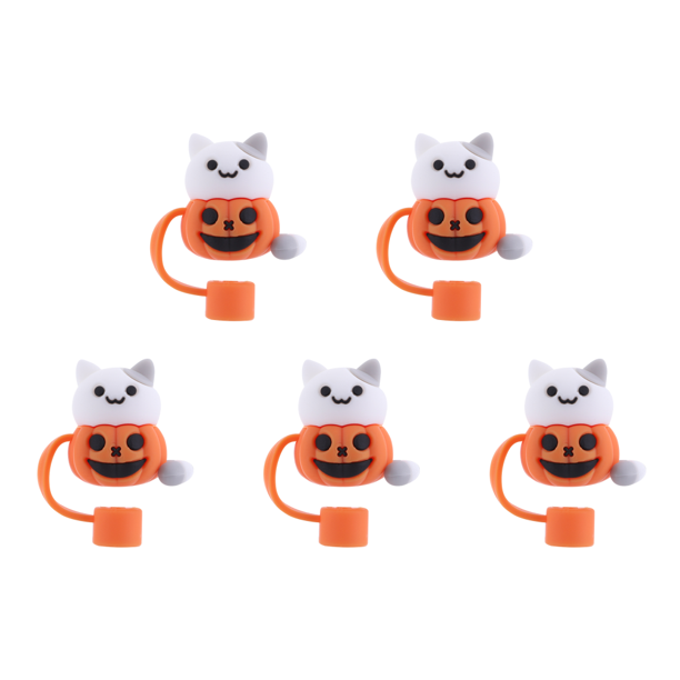 Paja Lindas Halloween Silicona Adornos 10 Mm para 30/40 OZ () Naranja