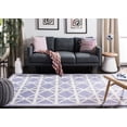 thumbnail image 3 of Safavieh Dhurries Anne Geometric Area Rug, Purple/Ivory, 6' x 9', 3 of 11