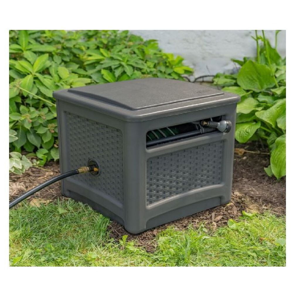 Suncast 225 ft. Smart Trak Free Standing Hideaway Hose Reel, Gray