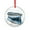 Pattern-1, variant on Oil Painting of A Small Blue And White Rowboat Glass Ornament Gifts for Women Ocean Sea Sailing Boat Christmas Decorative Hanging Ornaments