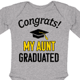 thumbnail image 4 of Inktastic Congrats My Aunt Graduated with Cap Boys or Girls Long Sleeve Baby Bodysuit, 4 of 5