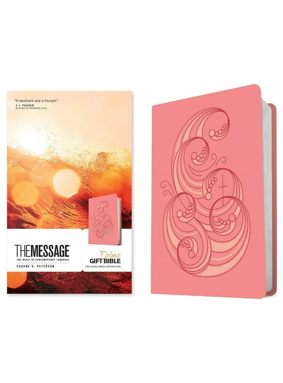 The Message Deluxe Gift Bible (Leather-Look, Pink and Gold Waves) (Other)