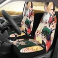 thumbnail image 3 of Anime Character My Hero Academia Car Seat Covers Accessories Vehicle Front Seat Protective Mat Cover 2pcs Universal Fit For SUV Sedan Van Trucks, 3 of 8