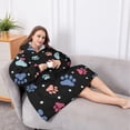 thumbnail image 5 of Oversized Wearable Blanket Hoodie,Black Dog Paw Footprint Sherpa Blanket Hoodie with Super Pockets,Super Warm Fuzzy Pullover for Women & Men, 5 of 6