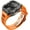Black Orange, variant on Transparent Designer Rugged Case with Band for Apple Watch Series 10 (2024) 46mm Bands,Luxury Crystal Clear Military Protective Cover Bumper Tactical for iWatch Series 10 46mm Men Women Strap