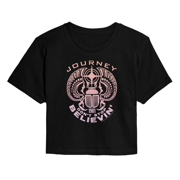 Journey - Scarab Don't Stop Believin' - Juniors Cropped Graphic T-Shirt
