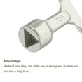 thumbnail image 4 of REGALWOVEN Triangle Socket Spanner Key, 8 Pack Electrical Cabinet Gas Water Meter Switch Key, Silver, 4 of 5