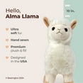 thumbnail image 3 of Bearington Alma Plush Stuffed Animal Llama, 10 inches, 3 of 7