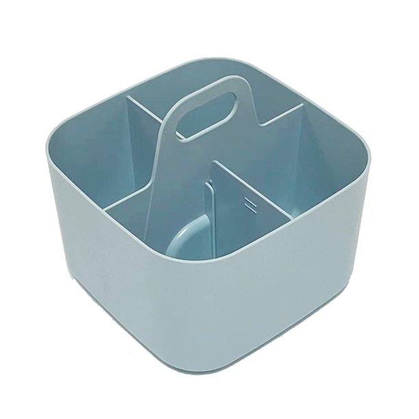 QPENWEI BLUE Organisateur polyvalent Caddy de rangement empilable en plastique avec poignée | Caddy d'artisanat, caddy de bureau, organisateurs et rangements artistiques, caddy de maquillage