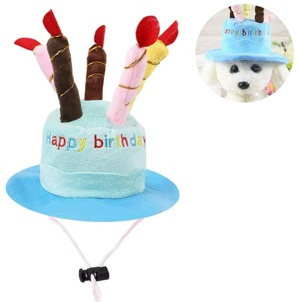 Pet Birthday Hat Adjustable Short Plush Dog Hat Like A Birthday Cake
