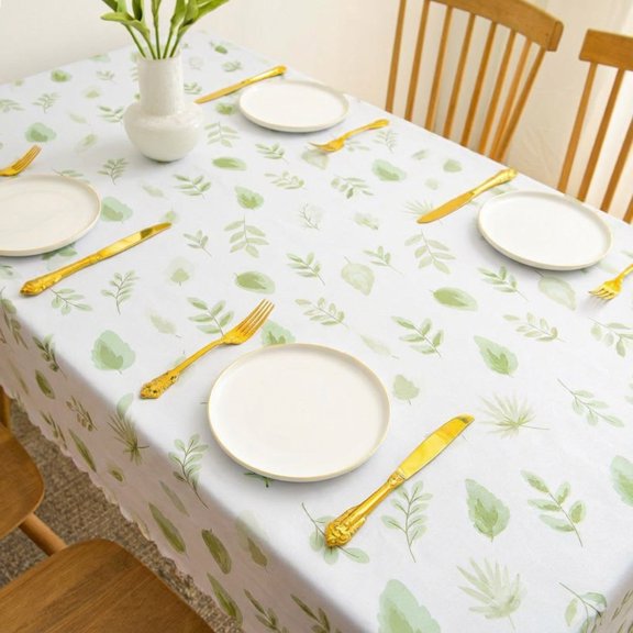 Upgraded Vintage Floral PVC Tablecloth - Waterproof Oilproof Plastic Table Cover For Kitchen Dining Table Desk Coffee Table With Lace Patterns Clean Tablecloth W