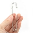 thumbnail image 3 of Sewing Quilting Craft Stainless Steel Fastening Safety Pins Silver Tone 3 Inch Length 10pcs, 3 of 3