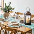 thumbnail image 6 of Turquoise Gray Round 13 Inch Placemats Set of 4, Farmhouse Abstract Gradient Aesthetic HeatResistant Non Slip Place Mats for Dining Table, Wipeable Braided Kitchen Table Mats for Housewarming, 6 of 9