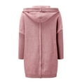 thumbnail image 4 of Women Cardigan Open Front Knitted Hooded Sweater Sweaters Lightweight Outwear Coats, 4 of 5