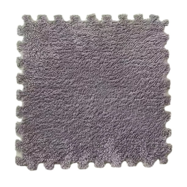 Kearding Alfombras de felpa para niños diseñadas para aventuras divertidas Juego de alfombrillas de espuma entrelazadas antideslizantes y Decoración del hogar Gris