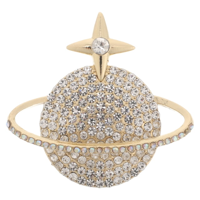Broche de planeta Tierra, estrellas, espacio, ramillete, broches de solapa, alfileres para mujeres, niñas, ropa, chaquetas, insignias, joyas, regalo dorado