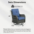 thumbnail image 2 of Gymojoy Outdoor Gray Wicker Rattan Outdoor Patio 360° Swivel Rocking Glider Chair Set of 4 with High Back and Thick Cushions for Garden, Poolside, Backyard, 2 of 9
