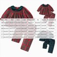 thumbnail image 3 of xaweyi Girls Christmas Comfortable and Breathable Set Cute Checkered Printd Long Sleeve Top Pants Two Piece Set Size 6-12 Months, 3 of 5