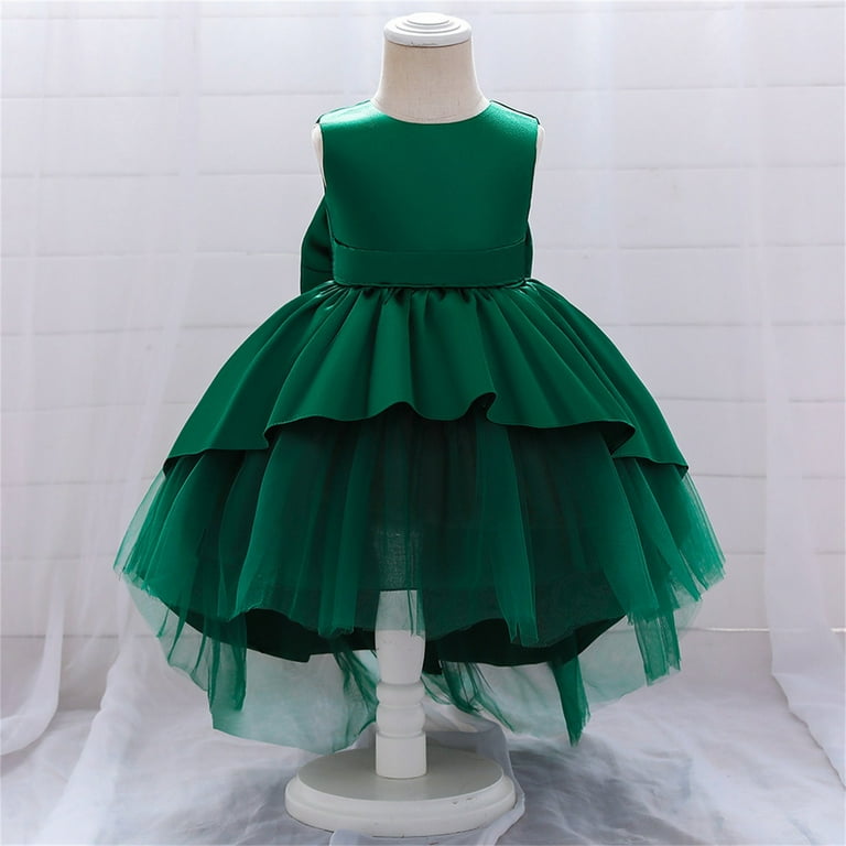 Dark green baby hot sale girl dress