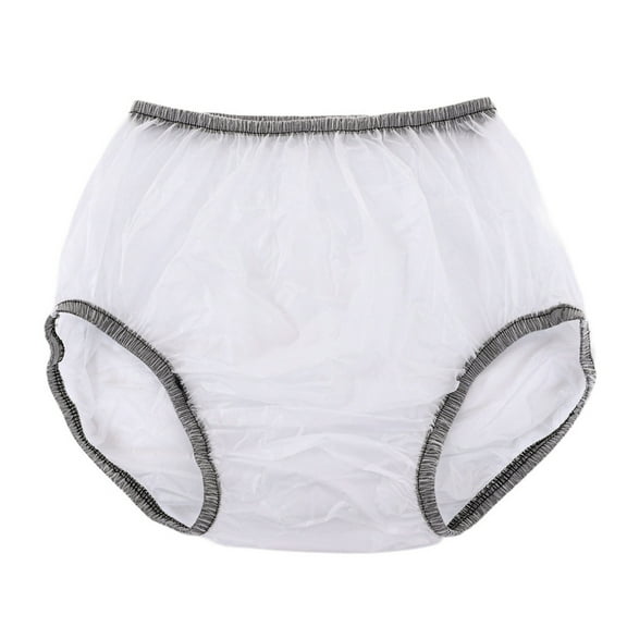 T-HOTLYST Adult Incontinence Underwear Water Resistant Plastic Pants Leakproof Diaper Cover Underpants Briefs for Disabled Elderly