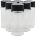 thumbnail image 3 of Hobbyland 4 oz Clear PET Plastic Spice Sugar Jar, CAPS 43mm 43-485 Black FlapMate®, 5 Holes, Pressure Sensitive Liner, 3 of 4