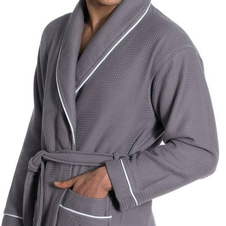 

East N Blue Waffle Terry Turkish Cotton Unisex Bathrobe - Anthracite - SM (Pack of 1)