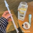 thumbnail image 1 of Paokuoon Drinking Water Cup 700ml Leak proof Water Bottle Ins Style Creative Square Daily Use Cup, 1 of 9