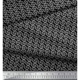 thumbnail image 2 of Soimoi Black Cotton Duck Fabric Fret Geometric Print Fabric by Yard 42 Inch Wide, 2 of 3