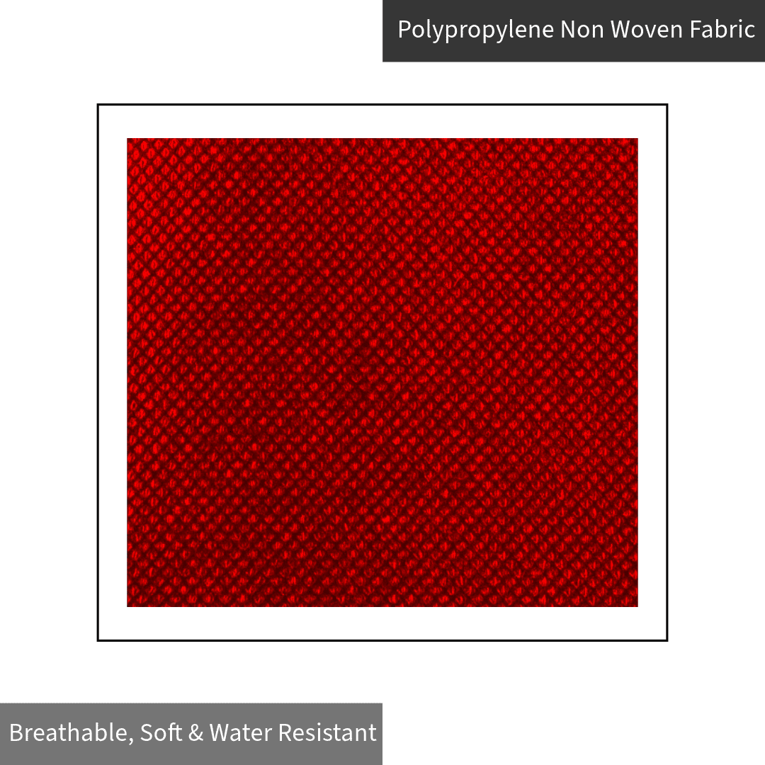 60'' Breathable Red (Gussted) PP Non Woven Garment Bag (Window & Shoe Pocket) - 1 Count - Basic LTD