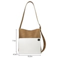 thumbnail image 4 of Montana West Medium Hobo Shoulder Bag for Women, 2PCS Slouchy Crossbody Purse with Zipper Pouch, Casual Bucket Handbag, Camel, 4 of 7