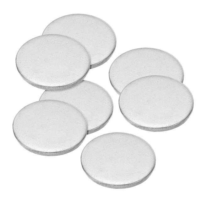Disque en Acier 30mm, 20 Pcs Étiquettes Métalliques Rondes pour Gravure Laser