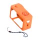 thumbnail image 2 of Estuche para cámara con cuerda antipérdida, protector anticaídas, funda de silicona para cámara naranja, 2 of 9
