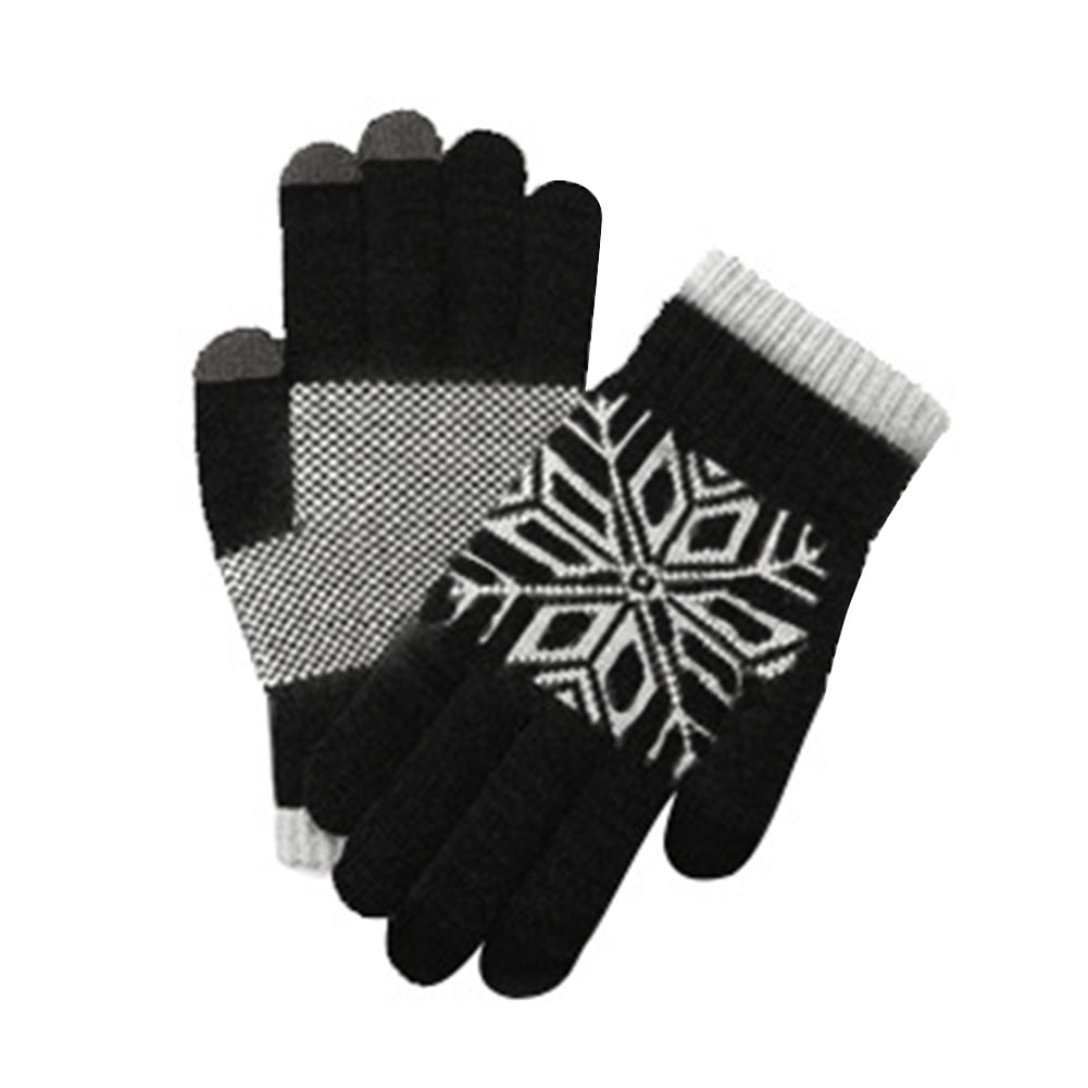 Famure Knitted glovesWinter Wool Knit Touch Screen Warm Gloves Thick