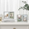 thumbnail image 6 of Afuly 4x6 Double Picture Frame with Real Glass Display Vertical 4 by 6 Photo,2-Opening Hinged Folding Frame for Tabletop or Wall,Gray Double Frames, 6 of 10