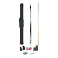 thumbnail image 2 of AWHAO Billiard Pool Cue Sticks Pool Cue Sticks Wood Split Two Section Practice Equipment Billiard Rod Anti Slip Grip PU Material Suitable for Family Corpora blue, 2 of 9