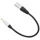 thumbnail image 4 of Cable estéreo blindado de 0,3 metros con conector jack macho de 3,5 mm a conector XLR macho de 3 pines para grabación de audio con micrófono., 4 of 8