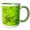 Green/White, variant on 3drose, Steampunk Flying Machines Hot Air Balloons in Acid Green, 11oz Two-tone Black Mug