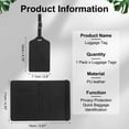 thumbnail image 2 of Uxcell Luggage Tag, Leather Luggage Tags Travel Baggage Labels Waterproof Black, 2 of 7