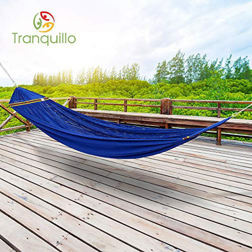 Tranquillo Portable Polyester Hammock Net – Carry Bag Included,  Blue