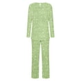 thumbnail image 4 of Tnhcen Women's Long Sleeve Pajamas Set Casual Sleepwear Outfits Loose Top and Pants Homewear S-3XL, 4 of 5