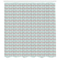 thumbnail image 3 of Blue and Coral Shower Curtain, Flamingo Birds Pattern Hawaiian Fauna Illustration in Pastel Shades, Fabric Bathroom Set with Hooks, 69W X 84L Inches Extra Long, Pale Blue and Coral, by Ambesonne, 3 of 3