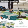 thumbnail image 5 of Teal Green Leaves Outdoor Rug 5x8 Ft - Reversible Patio Rug Outdoor Camping Rugs, Summer Botanical Pastoral Rustic Washable Indoor Outdoor Area Rugs, Non-Slip Outdoor Carpet Runner for Deck/Porch, 5 of 8