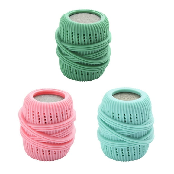 Topbathy Washing Balls Assorted Color Tpe Sponge Reusable Hair Remover for Washing 3Pcs